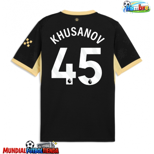 Camiseta Manchester City Abdukodir Khusanov #45 Segunda Equipación Replica 2026-27 mangas cortas